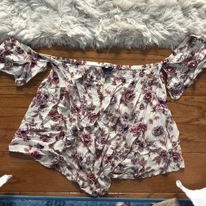 Floral off the shoulder blouse